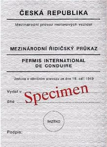 Czech Republic IDP booklet