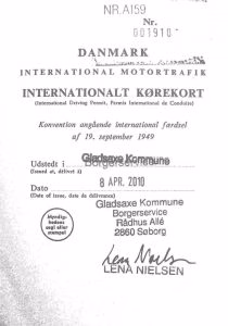 Denmark IDP booklet
