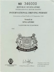 Singapore IDP booklet