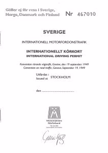 Sweden IDP booklet